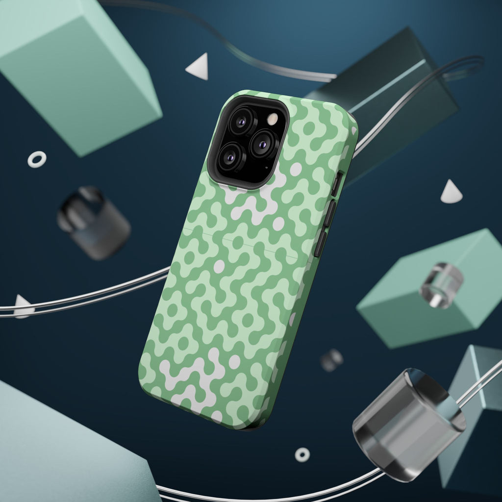 Mint Abstract Camouflage VOXY— Magnetic Impact-Resistant