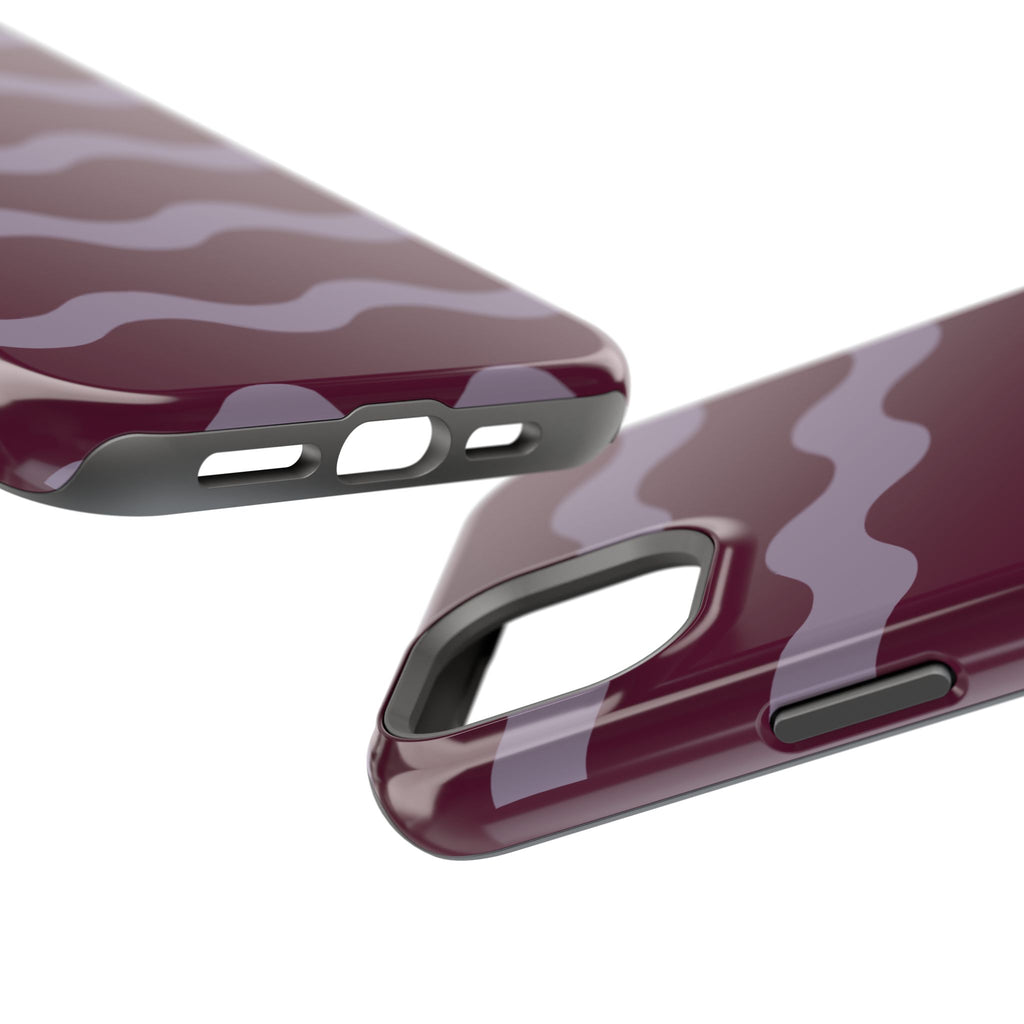 Burgundy Wave Pattern VOXY— Magnetic Impact-Resistant