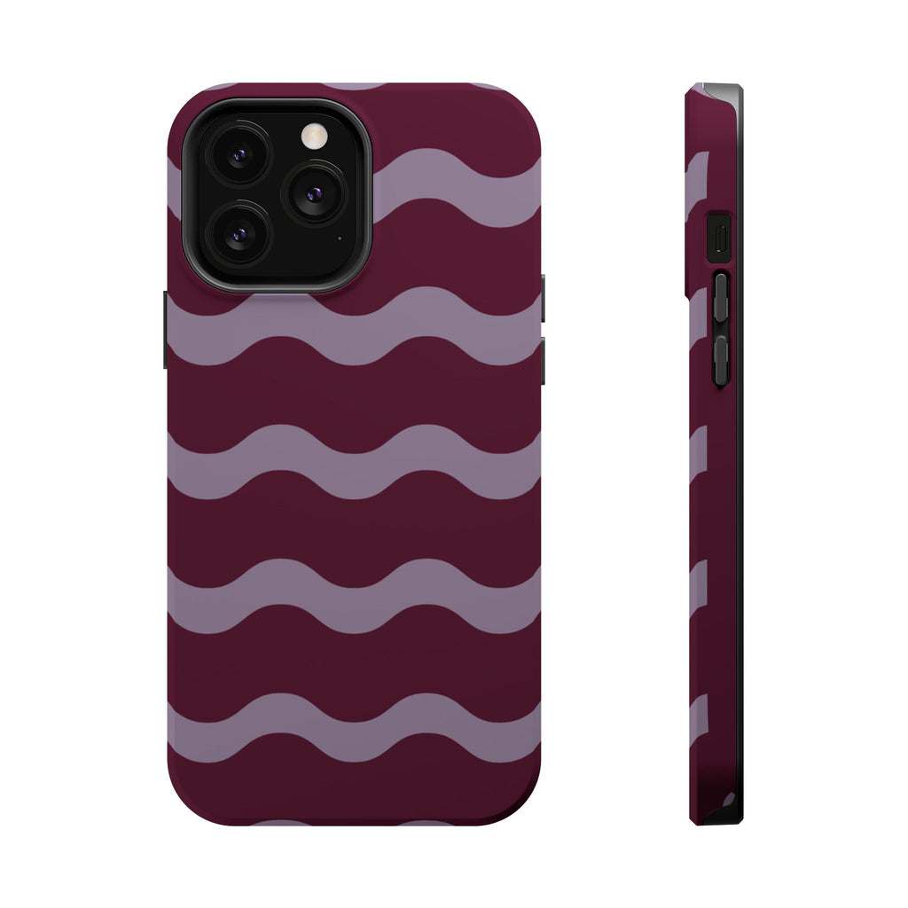 Burgundy Wave Pattern VOXY— Magnetic Impact-Resistant