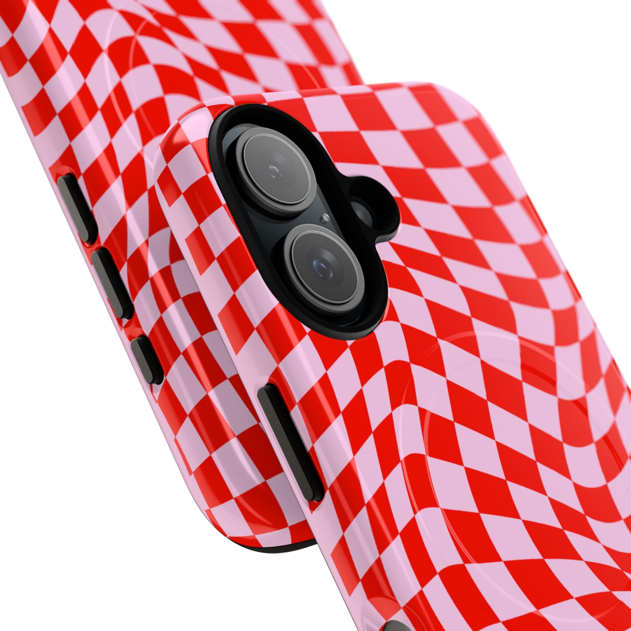 Red Distorted Checkerboard VOXY — Tough Magnetic