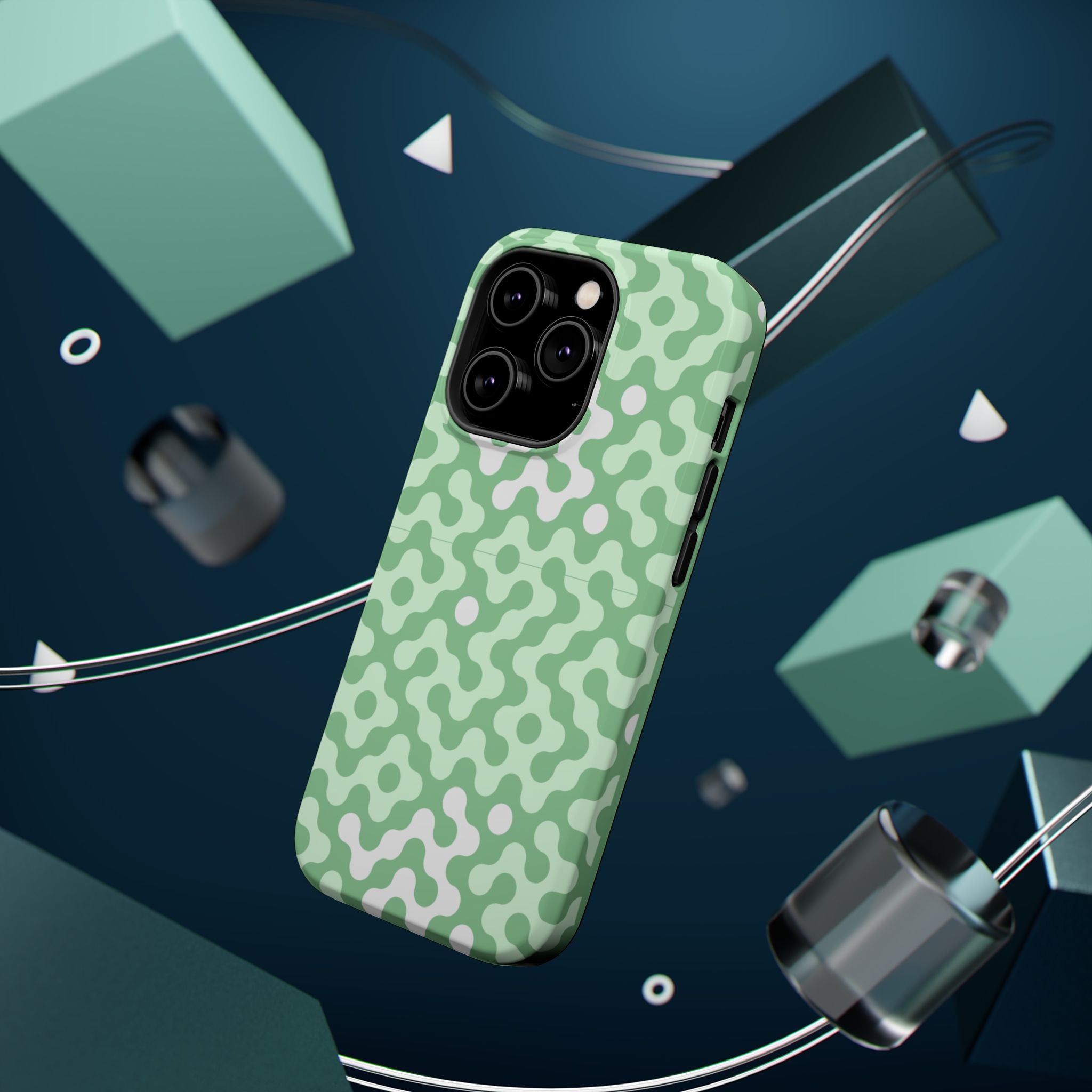 Mint Abstract Camouflage VOXY— Magnetic Impact-Resistant