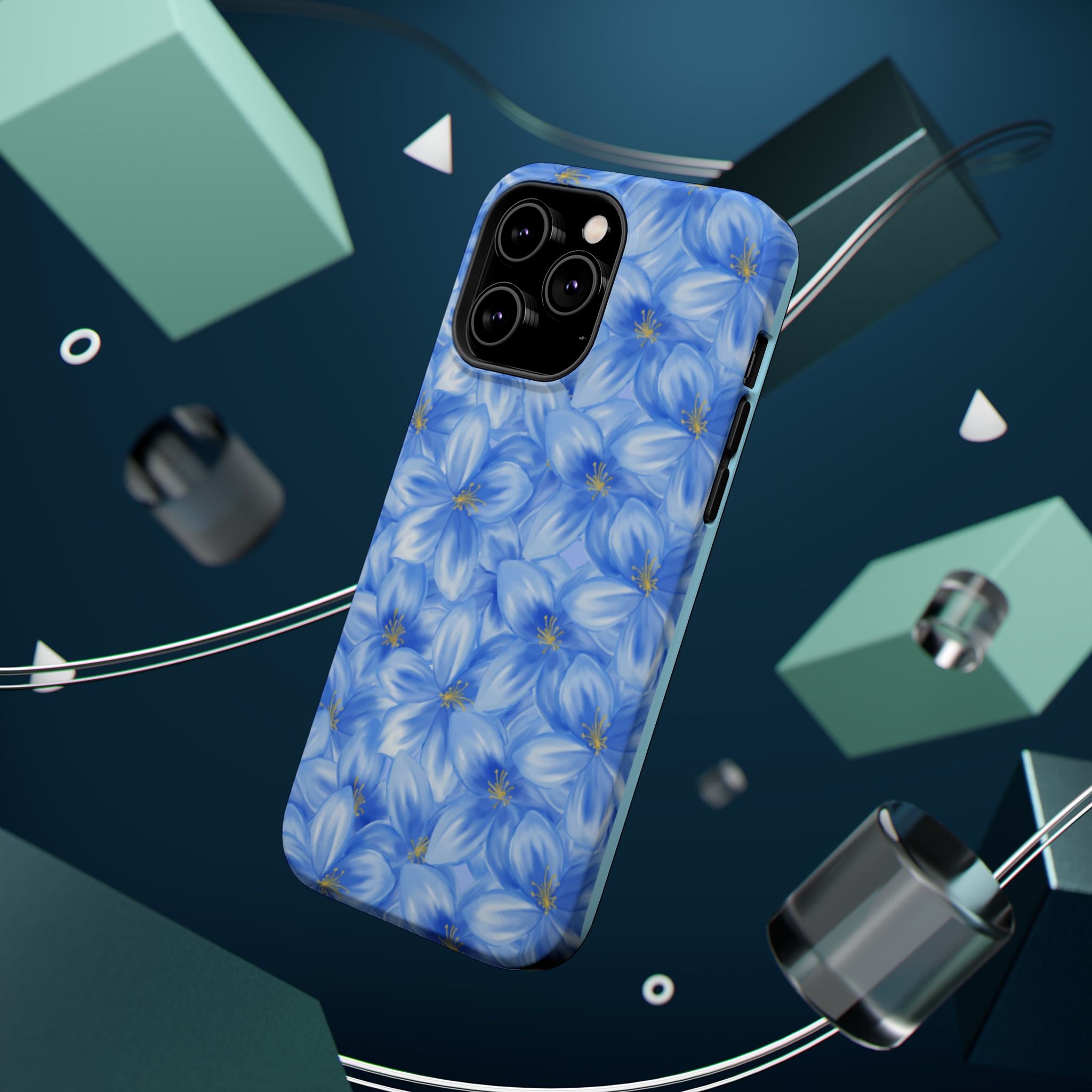Blue Floral VOXY - Magnetic Impact-Resistant