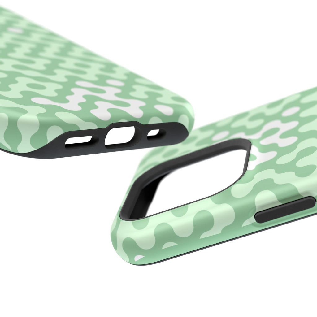 Mint Abstract Camouflage VOXY— Magnetic Impact-Resistant